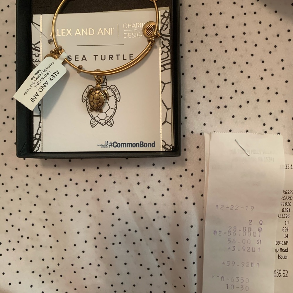 Alex and Ani Turtle gold bracelet